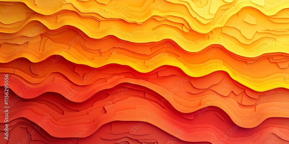 Poster Abstract layered design in warm colors creating a vibrant visual texture.