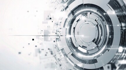 Obraz premium Abstract Geometric Background in Grey and White with Shine Effects