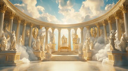Celestial Pantheon: A Divine Architectural Masterpiece