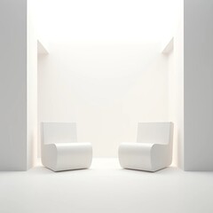 empty room with white wall