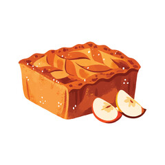 Delicious Apple Pie – Vector Illustration for Dessert and Food Design