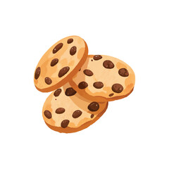 Delicious Chocolate chip cookies – Vector Illustration for Dessert and Food Design