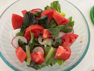 salad with radishes