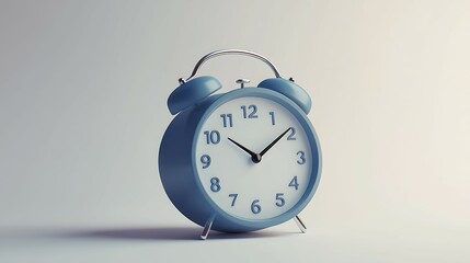 White clock isolated on white background.
