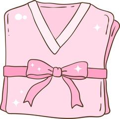 Whimsical Hand-Drawn Nurse Uniform. Vector  Illustration