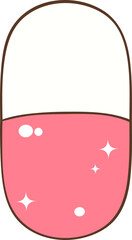 Whimsical Hand-Drawn Capsule. Vector  Illustration