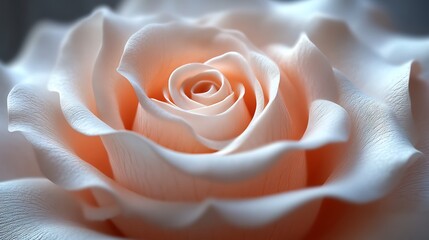 A Close Up View Of A Peach Colored Rose