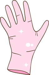 Whimsical Hand-Drawn Hand Glove. Vector  Illustration