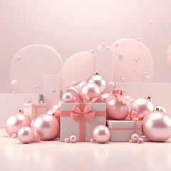 pink christmas background