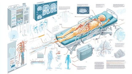 Educational chart of Critical Care covering common symptoms causes and treatment methods--ar 16:9