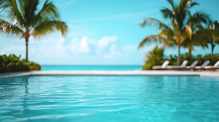 Serene ocean view from a luxury resort, a tranquil spring break vacation moment