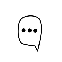 speech bubble with ellipses