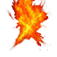"Vibrant Flame Explosion - Powerful Fire Burst"

