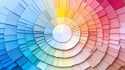 Circular Color Palette Showing Various Shades And Hues