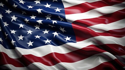 Obraz premium American Flag Wave Background with Artistic Texture and Deep Colors Representing Patriotism and National Pride