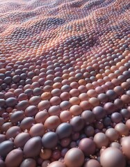 Abstract image of a textured surface of spheres
