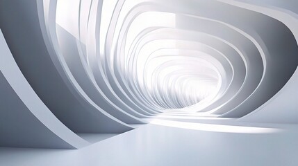 Naklejka premium Abstract Grey and White Geometric Background with Shine Effect