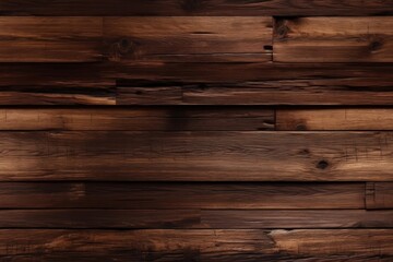 Fototapeta premium Dark Brown Wooden Wall Background for Creative Projects, Interior Design and Textures, Ideal for Rustic Aesthetic and Artistic Uses