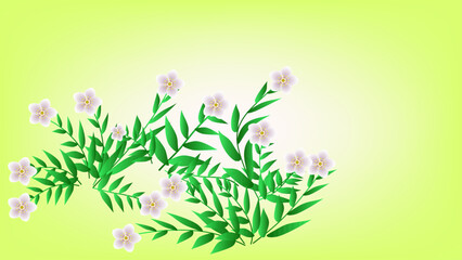 Flower blossom with yellow white gradient mesh abstract backgound