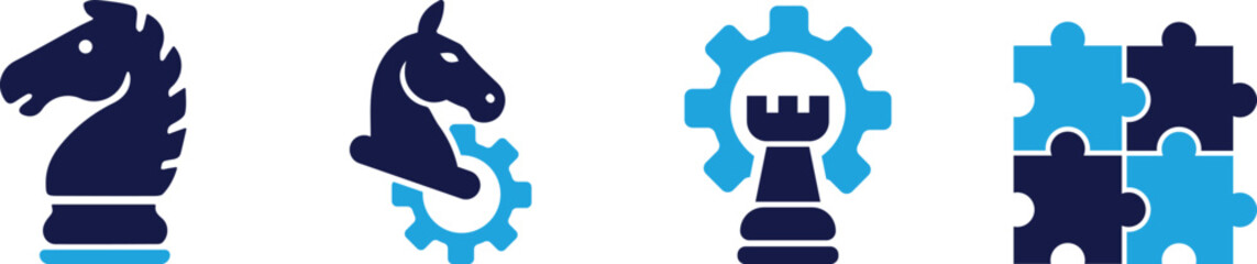 strategy icon set. You can easily change the color