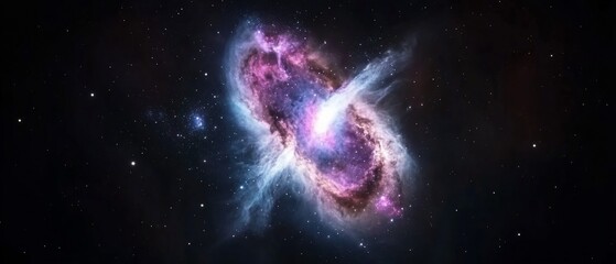 Fototapeta premium Stunning cosmic nebula showcasing vibrant colors and energy.