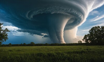 멋진 토네이도 풍경 구름