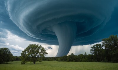 멋진 토네이도 풍경 구름