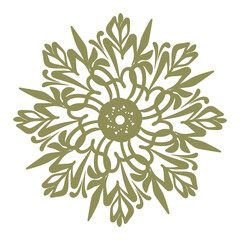 Ornamental floral mandala motif