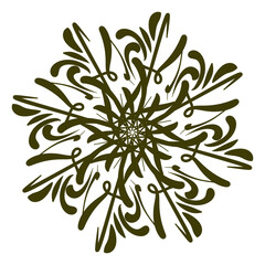 Ornamental floral mandala motif