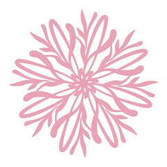 Ornamental floral mandala motif