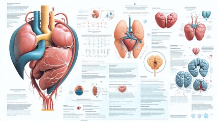 High-resolution infographic on Cardiac System highlighting key points and best practices--ar 16:9