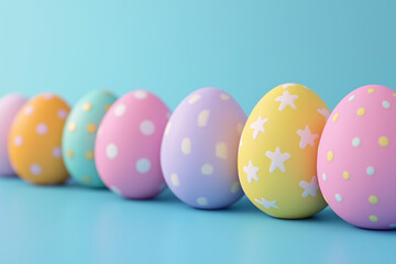 Obraz premium easter eggs on a green background