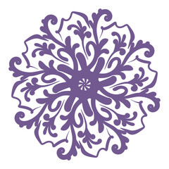 Ornamental floral mandala motif