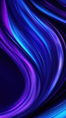 Abstract Waves of Blue and Purple Light: Dynamic Energy in Motion