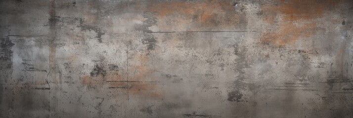 Dark Gray Concrete Wall with Rusty Orange Highlights and Textured Surface for Architectural and Design Backgrounds