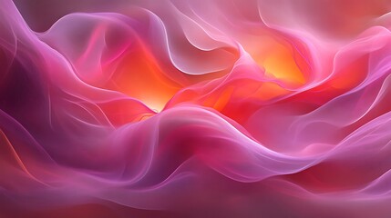 Obraz premium Abstract Pink and Orange Wave Abstract Art
