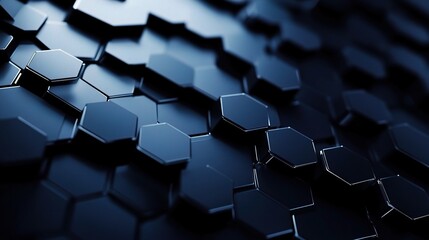 Fototapeta premium Abstract Dark Hexagon Pattern 