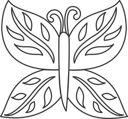 Butterfly beautiful outline drawing art 