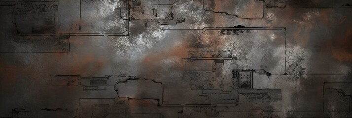 Obraz premium Abstract Metal Texture with Chaotic Design and Industrial Feel for Background Use in Digital Art and Graphic Design Projects