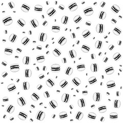 Hand Drawn Burger Seamless Pattern