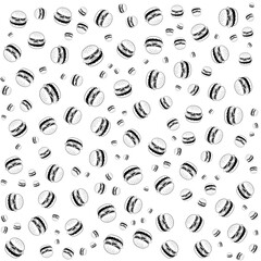 Hand Drawn Burger Seamless Pattern