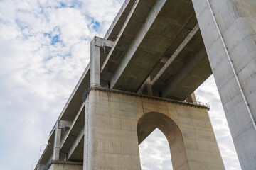 Close up of Partial Details of Suzhou Yangtze River Bridge in Jiangsu Province, China on August 20, 2024