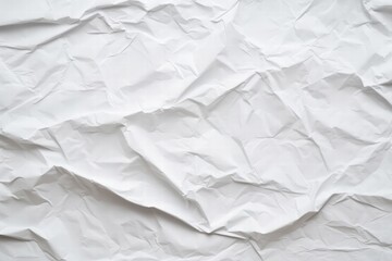 Obraz premium Crumpled White Paper Background for Textures and Design Purposes in High Resolution and Artistic Settings