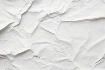 Fototapeta premium Crumpled White Paper Texture Background for Design Projects, Ideal for Creative Use and Digital Illustrations in Various Formats