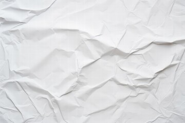 Fototapeta premium Crumpled White Paper Texture with Creases and Folds on Bright Background, Ideal for Background Design, Fine Art, or Texture Applications