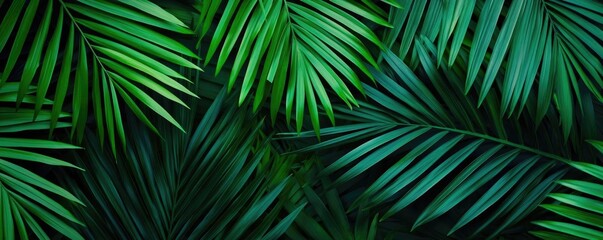 Greenery palms idea. Vibrant green palm leaves creating a lush tropical background for various designs.
