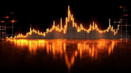 Fototapeta premium Dynamic Forex Trading Graph with Candlestick Patterns and Volume