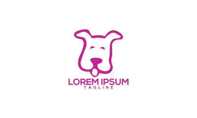 Unique dog logo Modern and minimalist vector and abstract logo