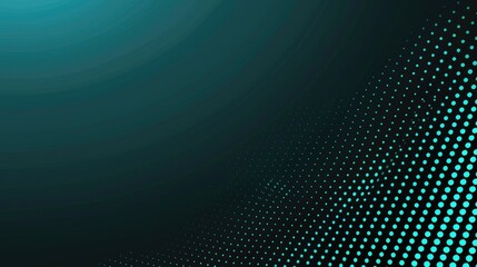 Abstract graphic with teal dots on a dark background, suggesting depth and modernity.