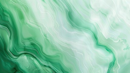 Fototapeta premium Abstract green wavy texture with light and shadow effects.